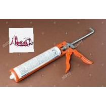Abbasali Orange Silicone Glue Gun with Clear/White Silicone, Ideal for Bathroom, Door, and General Repairs