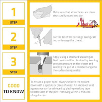 Abbasali GP Silicone Sealant, Anti Fungal, Anti Bacterial for Glass, Metal, Ceramics with Silicone Gun, Knife, Gloves And Scraper, Beige