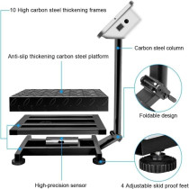 Abbasali Platform Digital Heavy Duty LCD Display Scale, 100kg Capacity for Precision Weighing