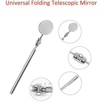 Abbasali Car Truck Repair Tool, Universal Folding Telescopic Inspection Mirror, Powder Handle, 50mm
