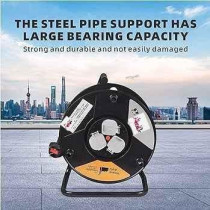 Abbasali Heavy Duty Extension Reel with Easy to Handle Cable, Includes 1PC Multiplug, 1.5mm Cable, 25m