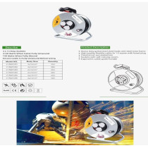 Abbasali Heavy Duty Extension Reel with Easy to Handle Cable, Includes 1PC Multiplug, 1.5mm Cable, 25m