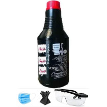 Abbasali Powerful Drain Opener, Clears Clogs in Sinks, Bathtubs, and Toilets with Rubber Gloves, Goggles, and 2PCS Face Masks, 1L