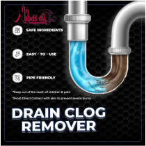 Abbasali Powerful Drain Opener, Clears Clogs in Sinks, Bathtubs, and Toilets with Rubber Gloves, Goggles, and 2PCS Face Masks, 1L