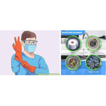 Abbasali Powerful Drain Opener, Clears Clogs in Sinks, Bathtubs, and Toilets with Rubber Gloves, Goggles, and 2PCS Face Masks, 1L
