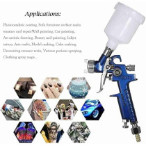 Abbasali PVC Spray Gun with Top Tank, 1.7mm Nozzle for Smooth Paint Application