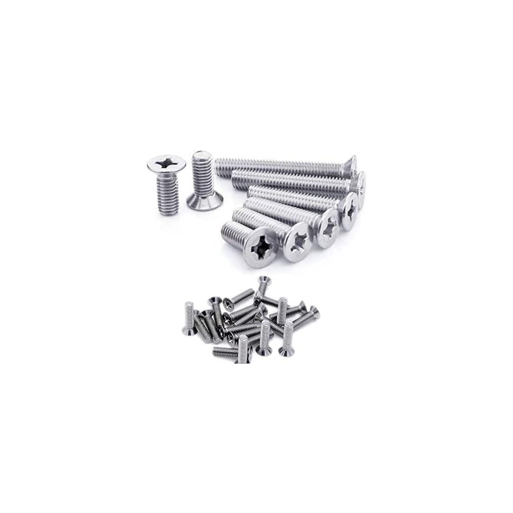 Abbasali Machine Screws with Countersunk Head, Pack of 25, M5 x 40mm for DIY Electrical and Kitchen Furniture