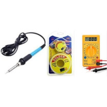 Abbasali Repair Kit for TV, Refrigerator, Radio, Computer And More, Includes Soldering Iron, Wire, Paste, and Multimeter, 60W