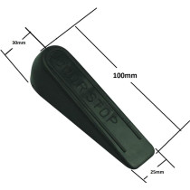 Abbasali 100mm Door Stopper Wedge, Durable Black Rubber for Effective Door Holding
