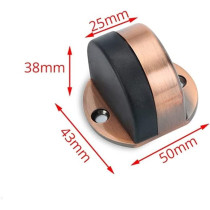 Abbasali Non Punch Sticker Door Stopper, D Type, Waterproof Hidden Rubber Door Holder for Furniture