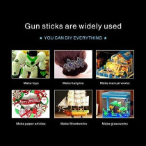 Abbasali Heavy Duty Glue Gun with 20PCS Glue Sticks, 60W Blue HL 8 for Quick and Precise Adhesive Application