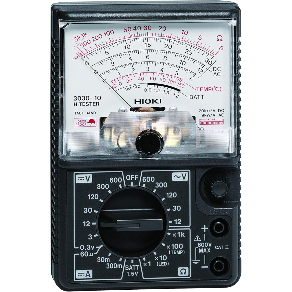 Hioki Analog Multimeter, 600V, HK3030-10 for Reliable Electrical Measurements
