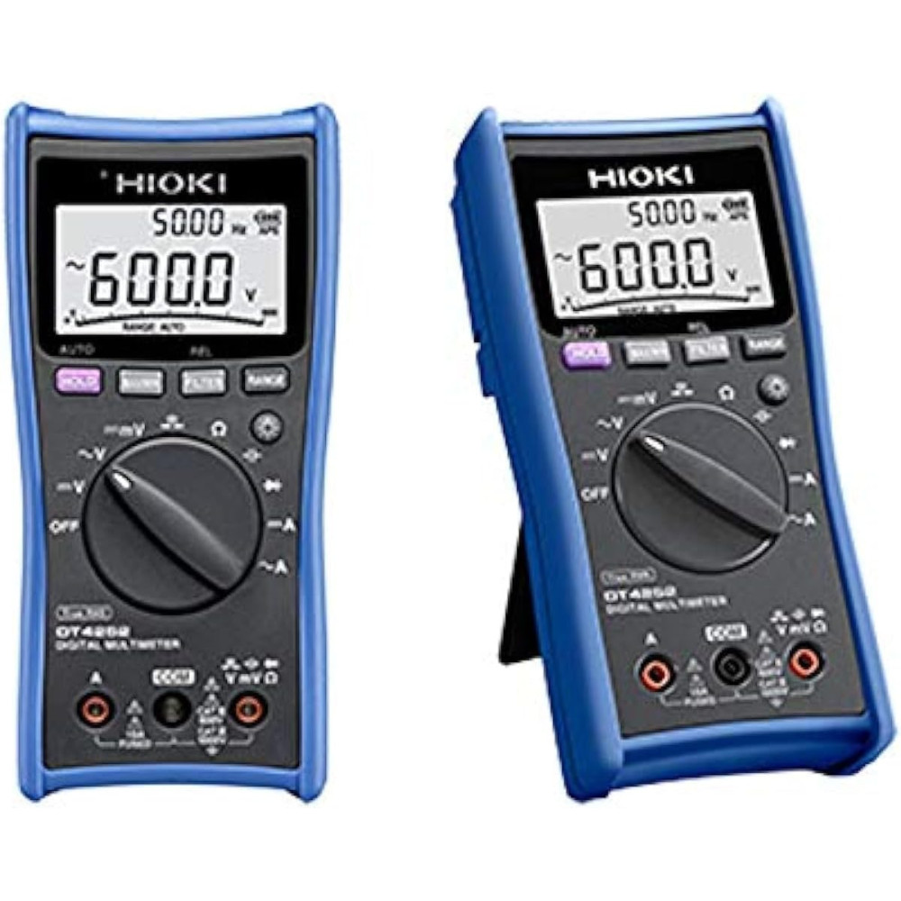 Hioki Digital Multimeter with Carrying Case, 1000V, DT4252 for Accurate Voltage, Current, and Resistance Measurement