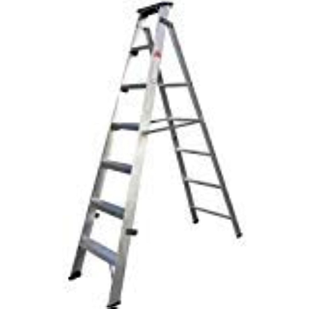 Zamil Dual Purpose Heavy Duty Extendable Aluminum Ladder, 10 Steps, Folding Step Stool with Anti-Slip Pedals for Home Use