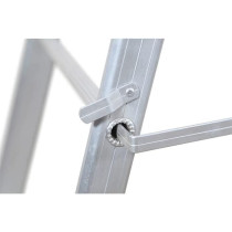 Zamil Dual Purpose Heavy Duty Extendable Aluminum Ladder, 10 Steps, Folding Step Stool with Anti-Slip Pedals for Home Use