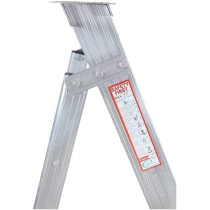 Zamil Dual Purpose Heavy Duty Extendable Aluminum Ladder, 10 Steps, Folding Step Stool with Anti-Slip Pedals for Home Use