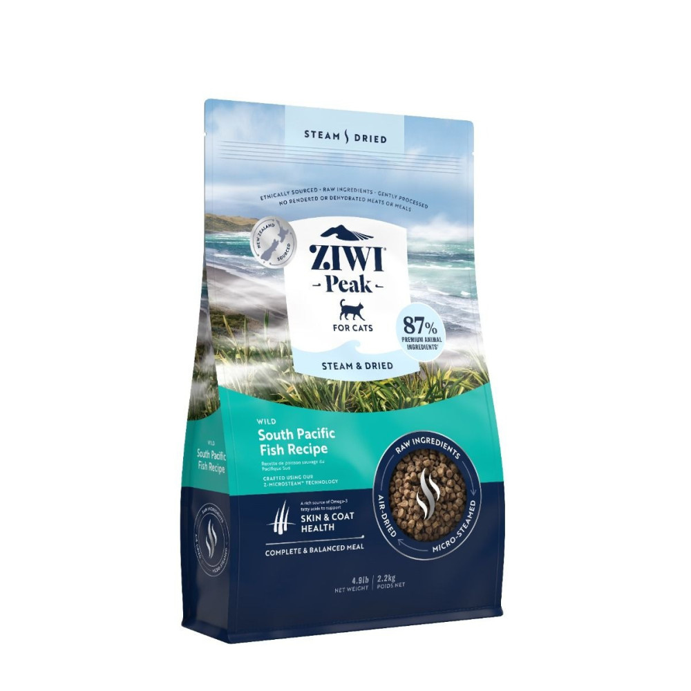 ZiwiPeak 2.2Kg Steam And Dried Wild South Pacific Fish Recipe Dry Cat Food