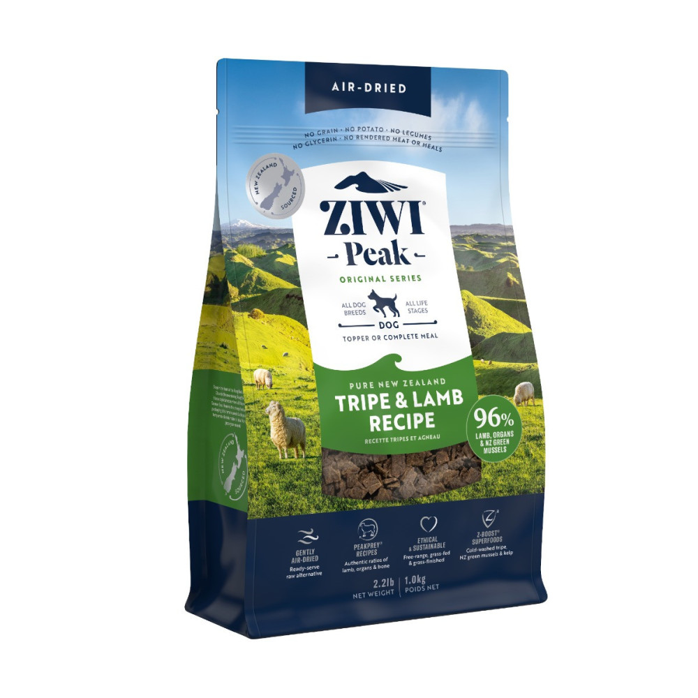 ZiwiPeak 1Kg Air-Dried Tripe And Lamb Recipe Dry Dog Food