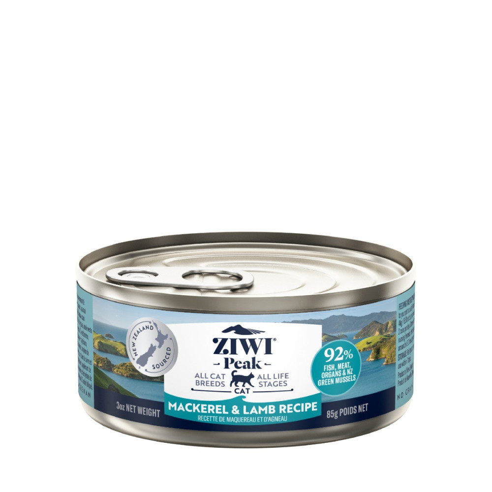 ZiwiPeak 185g x 12pcs Mackerel And Lamb Recipe Wet Cat Food