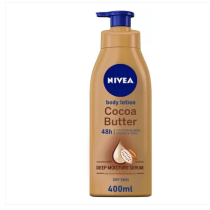 Nivea Cocoa Butter Body Lotion, Vitamin E, Dry Skin, 400 ml, Pack Of 2