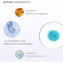 OOTD Vegan Eye Serum With Hyaluronic Acid, Vitamin C, Caffeine, Dark Circle Under Eye Treatment, 30 G