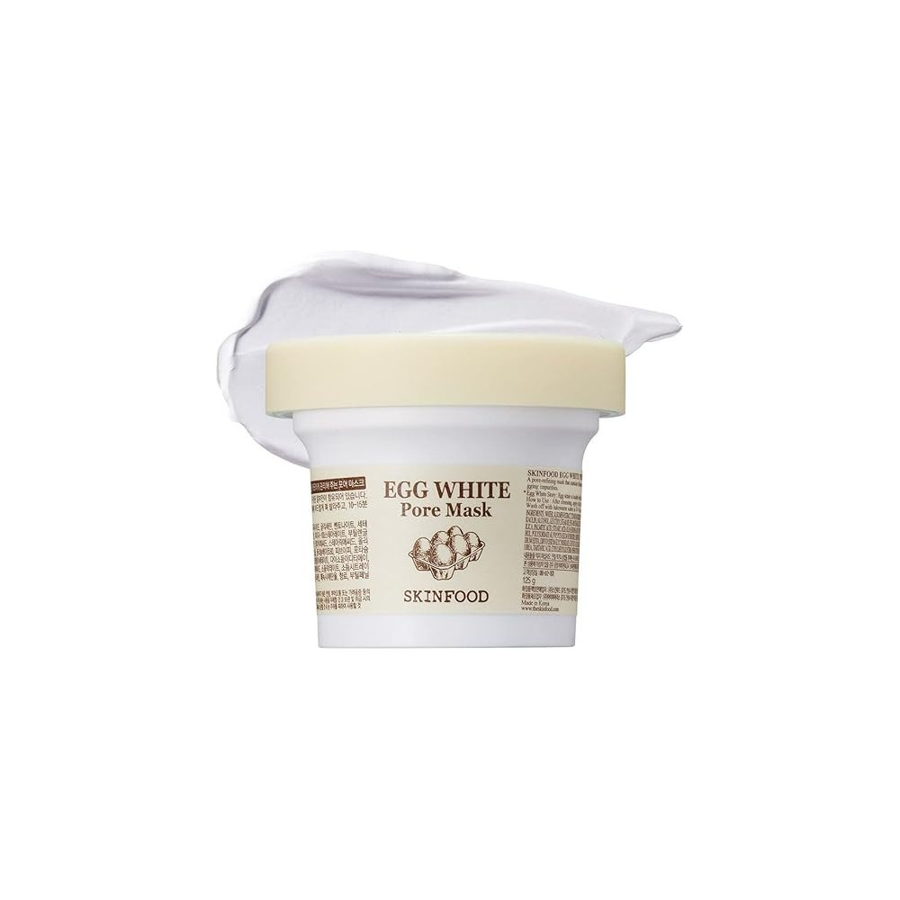 Skin Food Since 1957 Egg White Pore Mask, Clay Mask Pore Tightening Exfoliator, 120G