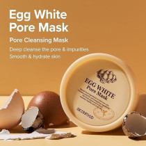 Skin Food Since 1957 Egg White Pore Mask, Clay Mask Pore Tightening Exfoliator, 120G