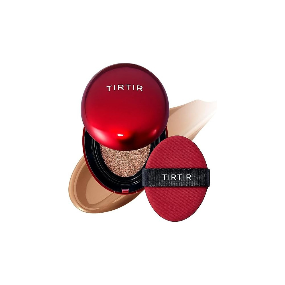Tirtir Mask Fit Red Cushion Foundation Mini , 40N Cinnamon, 0.63 Fl Oz. For Glass Skin, Long-Lasting, Lightweight, Buildable Coverage, Semi-Matte,