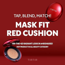 Tirtir Mask Fit Red Cushion Foundation Mini , 40N Cinnamon, 0.63 Fl Oz. For Glass Skin, Long-Lasting, Lightweight, Buildable Coverage, Semi-Matte, 