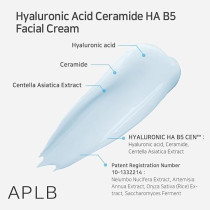 Aplb Hyaluronic Acid Ceramide Ha B5 Facial Cream, Deep Hydration, Revitalize For Gentle And Improve Skin Texture, 55Ml