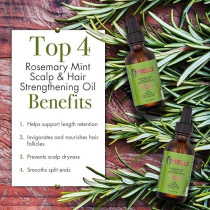 Mielle Organics Mielle, Rosemary Mint, Scalp And Hair Strengthening Oil, Healthy Hair Growth, 59 Ml (Pack Of 3)