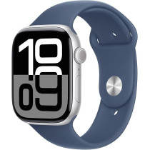 Apple Watch Series 10 GPS 42 mm Smartwatch with Silver Aluminium Sport Band S/M, MWWA3