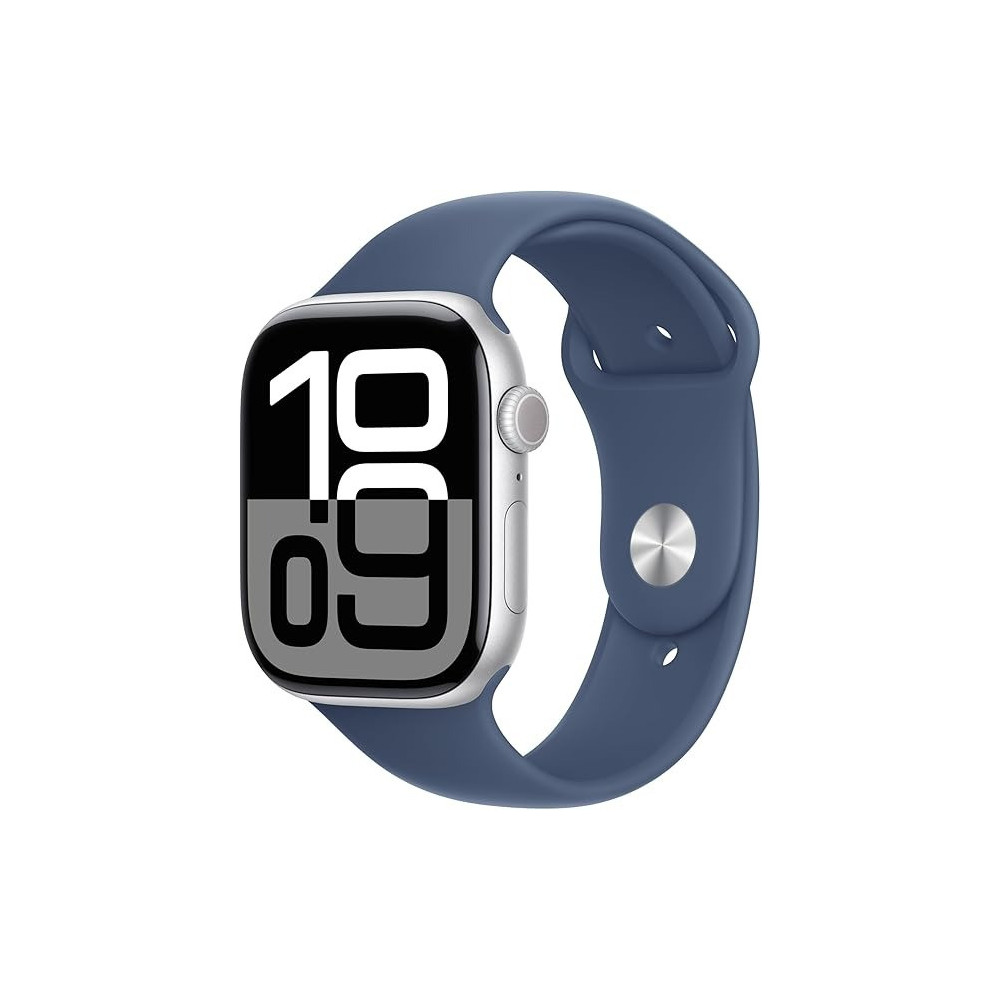 Apple Watch Series 10 GPS 42 mm Smartwatch with Silver Aluminium Sport Band S/M, MWWA3