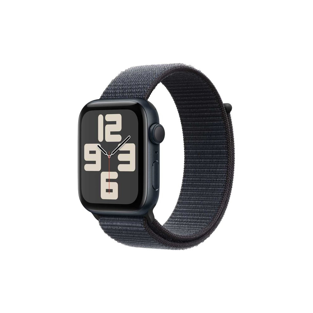 Apple Watch SE (2nd Gen) GPS 40mm Smartwatch with Midnight Aluminium Case with Ink Sport Loop One Size, MXEA3