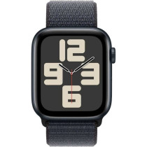 Apple Watch SE (2nd Gen) GPS 40mm Smartwatch with Midnight Aluminium Case with Ink Sport Loop One Size, MXEA3