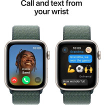 Apple Watch SE (2nd Gen) GPS 40mm Smartwatch with Starlight Aluminium Case with Lake Green Sport Loop One Size, MXEH3