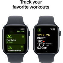 Apple Watch SE (2nd Gen) GPS 44mm Smartwatch with Midnight Aluminium Case with Midnight Sport Band M/L, MXEK3