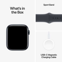 Apple Watch SE (2nd Gen) GPS 44mm Smartwatch with Midnight Aluminium Case with Midnight Sport Band M/L, MXEK3
