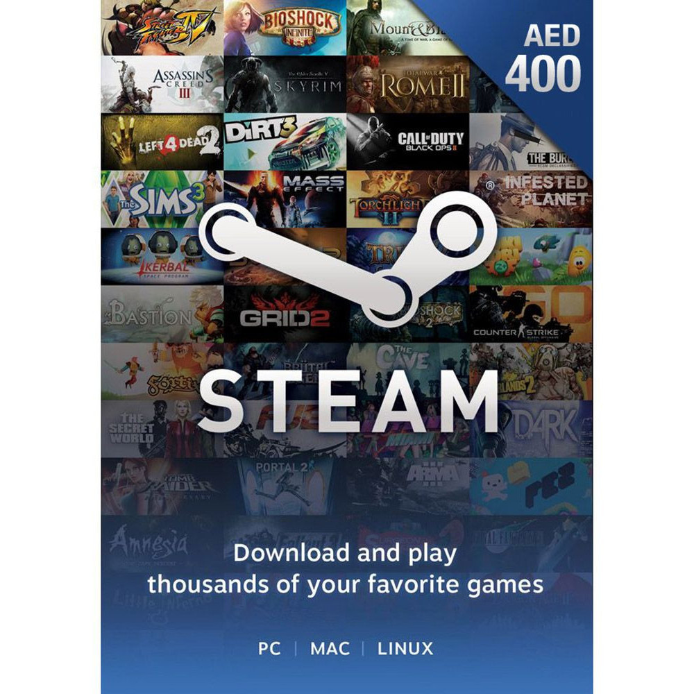 Steam Wallet Card AED400 UAE Region Instant E-mail Delivery