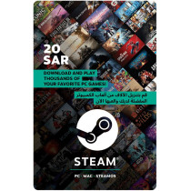 Steam Wallet Card SAR20 KSA Region Instant E-mail Delivery