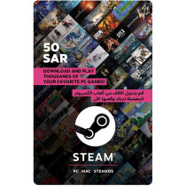 Steam Wallet Card SAR50 KSA Region Instant E-mail Delivery