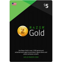 USD 5 Razer Gold USA Region Instant E-mail Delivery