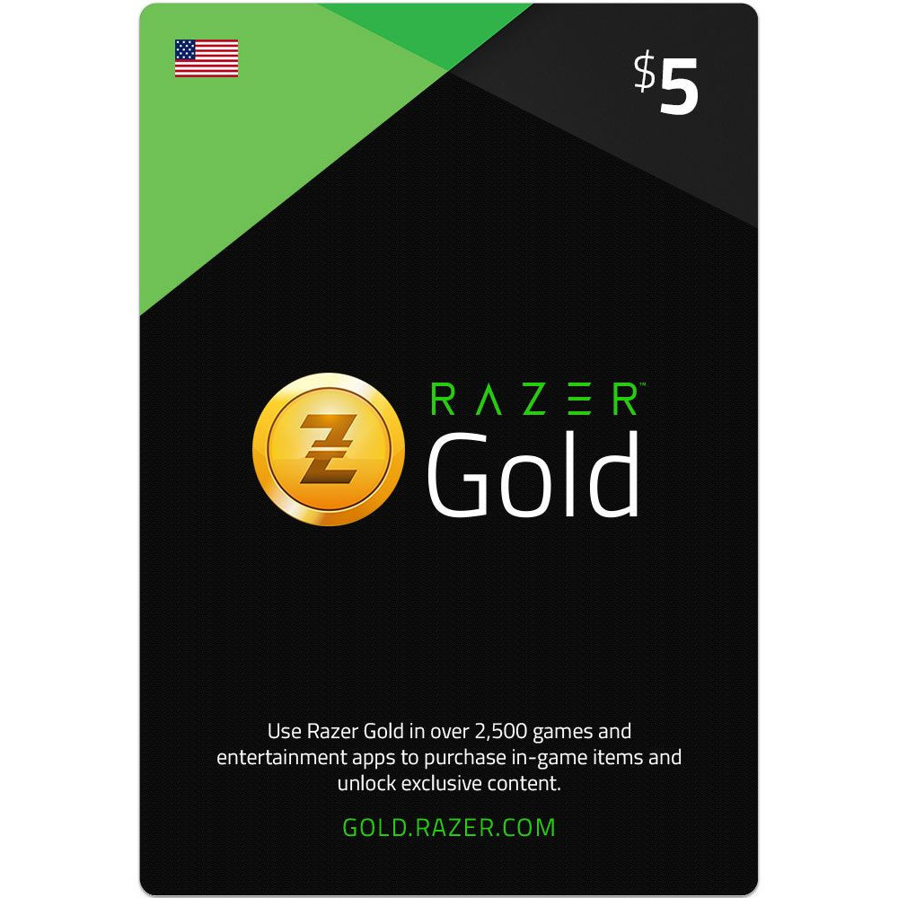 USD 5 Razer Gold USA Region Instant E-mail Delivery