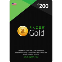 USD 200 Razer Gold USA Region Instant E-mail Delivery