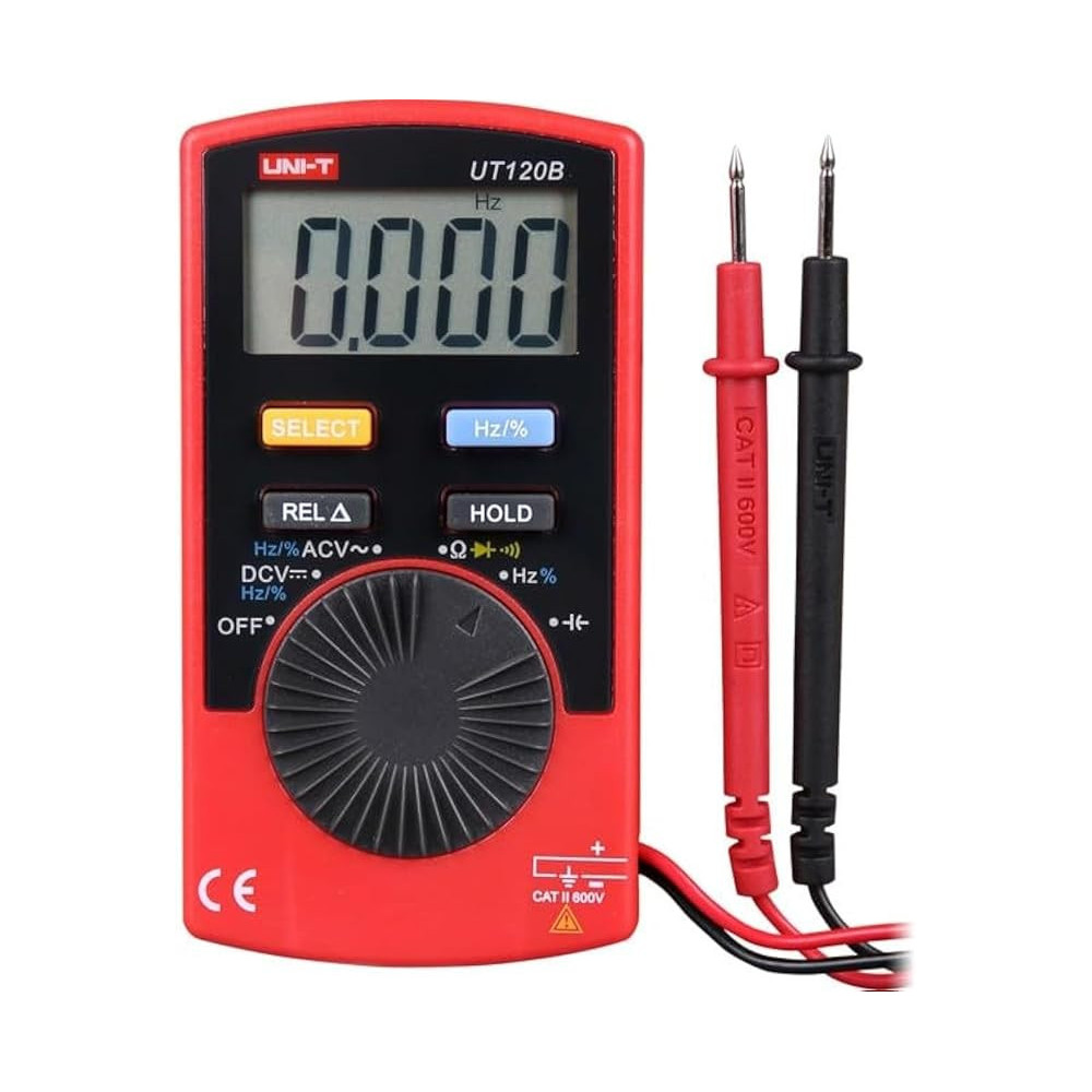 Uni-T UT120B Digital Pocket Multimeter, 600V AC/DC, 100 kHz, Compact And Accurate Testing Tool