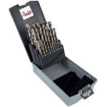 Abbasali 19 Pieces HSS Twist Drill Bit Set, Fully Ground White Finish, 431 Material for Stainless Steel And Metal Drilling