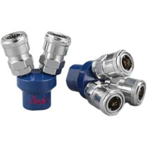 Abbasali Pneumatic Quick Fitting Air Hose Splitter, 3 Way Manifold Coupler for Air Compressors