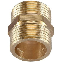 Abbasali Brass Stainless Steel Water Tube Fitting, Hex Nipple for Easy Installation And Repair, Thickened, 1pc