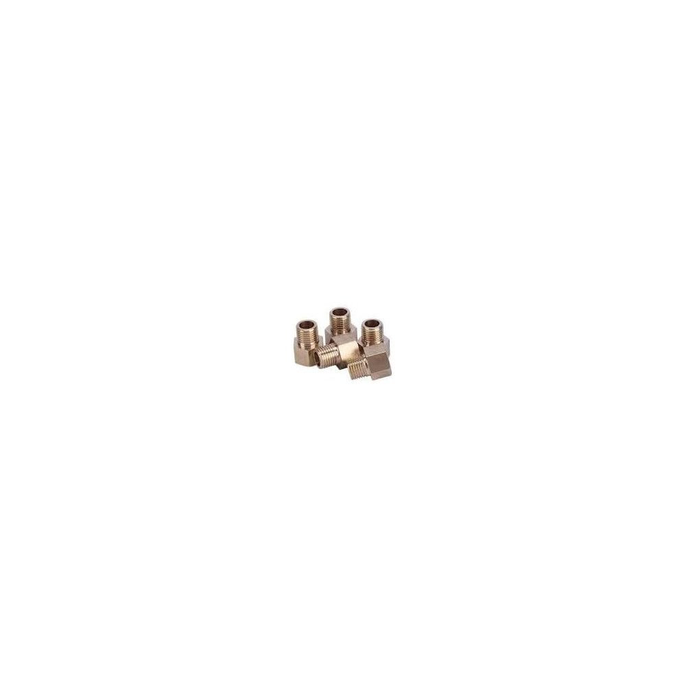 Abbasali Male Female Brass Threaded Connector, Hose Repair Garden Water Tap Fittings, Pack of 5, F1/2 x M3/8