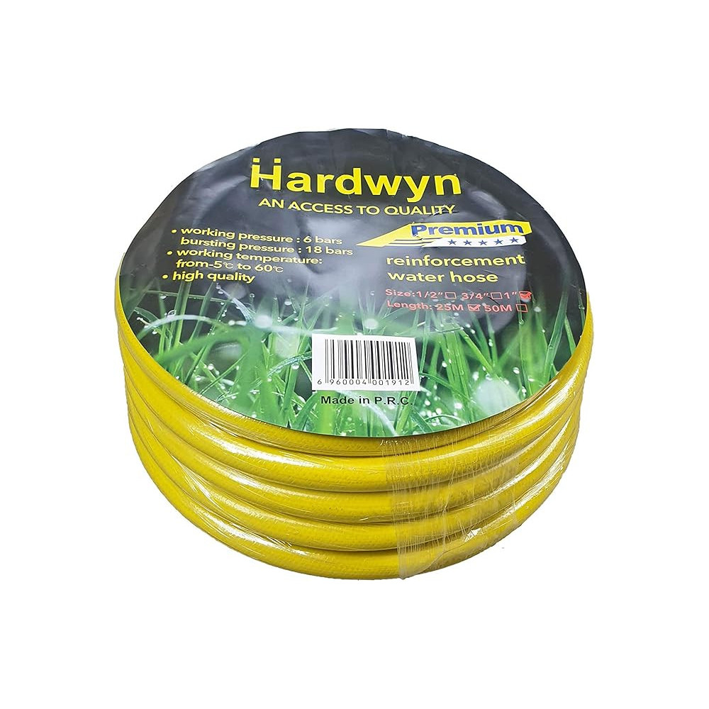 Generic Garden Hose, Yellow 3-Layer, 1/2 Inch, 50 Meter